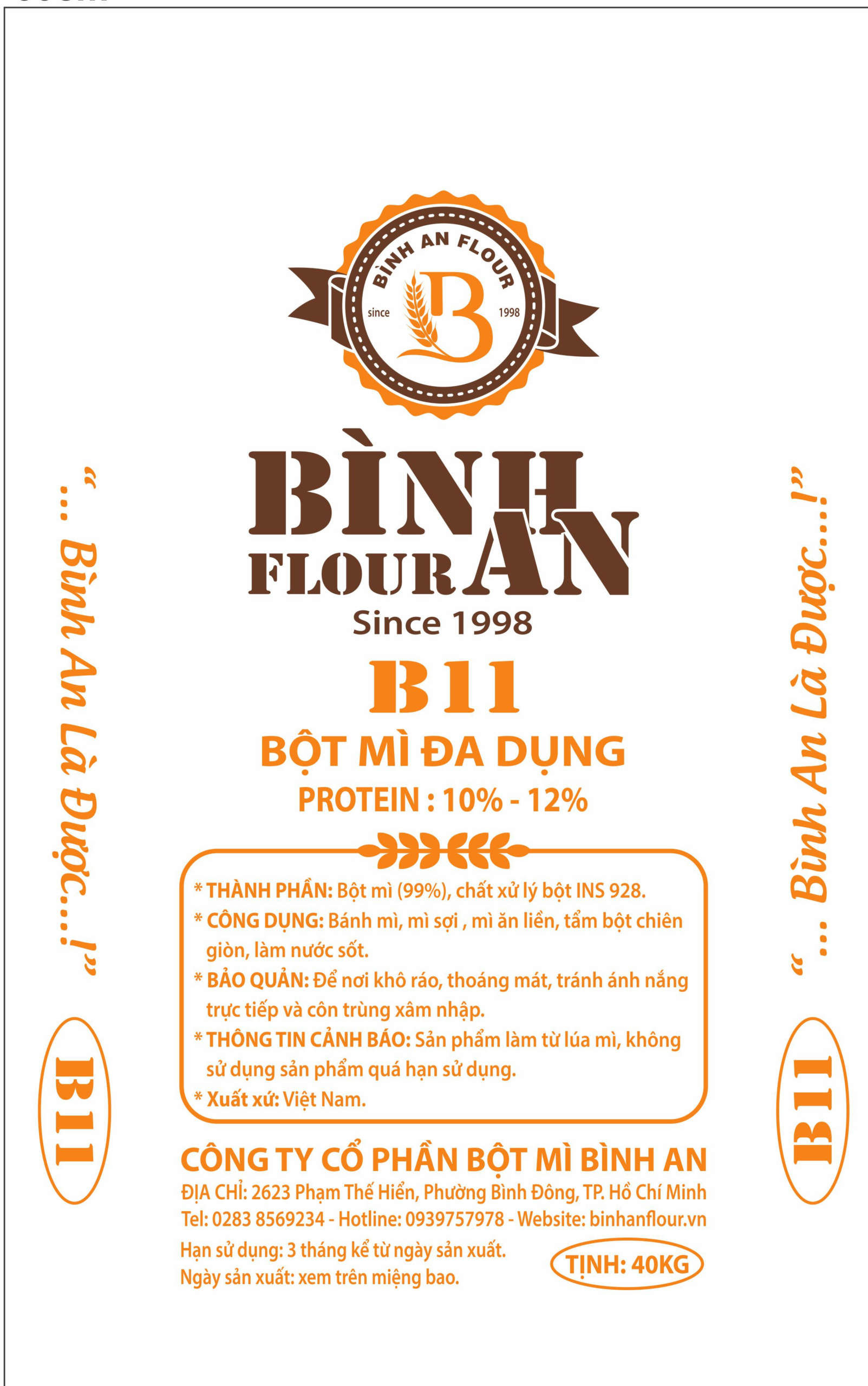 Bộ Nhận Diện Bột Mì Thương Hiệu Mới 5 BM BINH AN B11 40KG 1