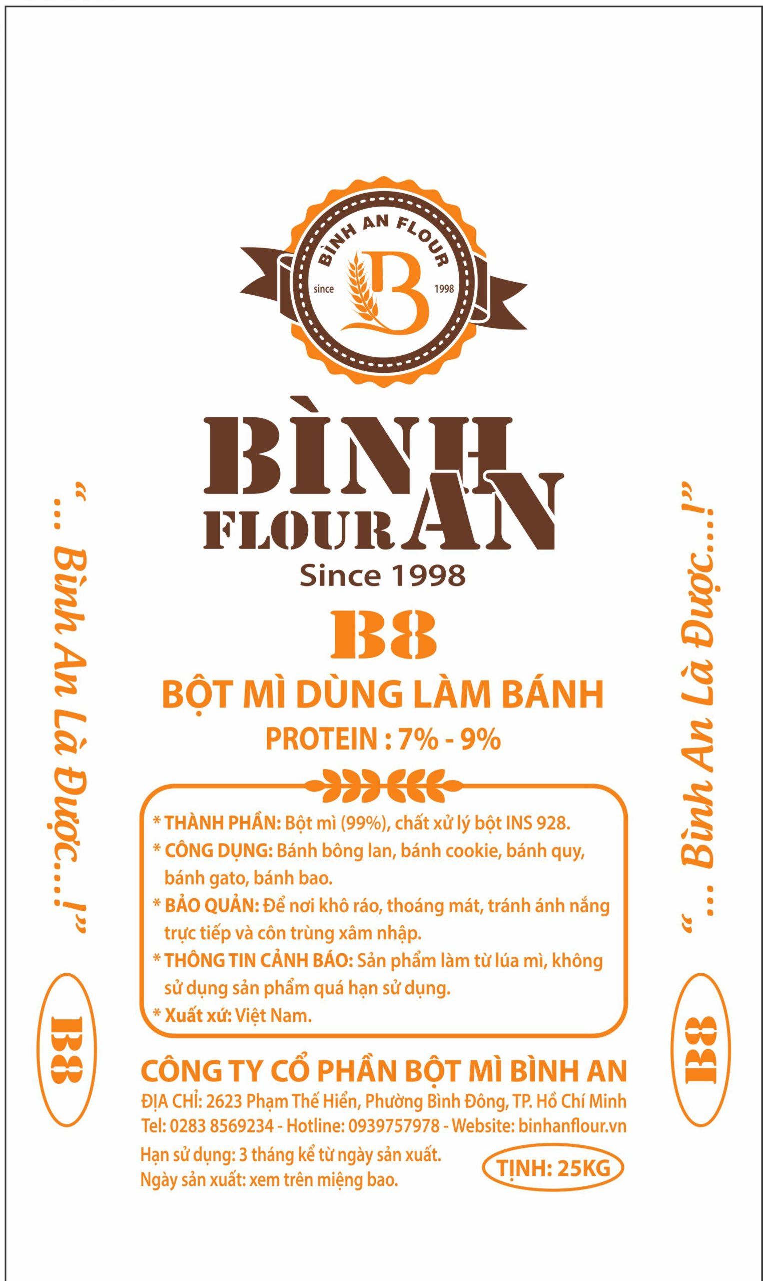 Bộ Nhận Diện Bột Mì Thương Hiệu Mới 2 BM BINH AN B8 25KG 1