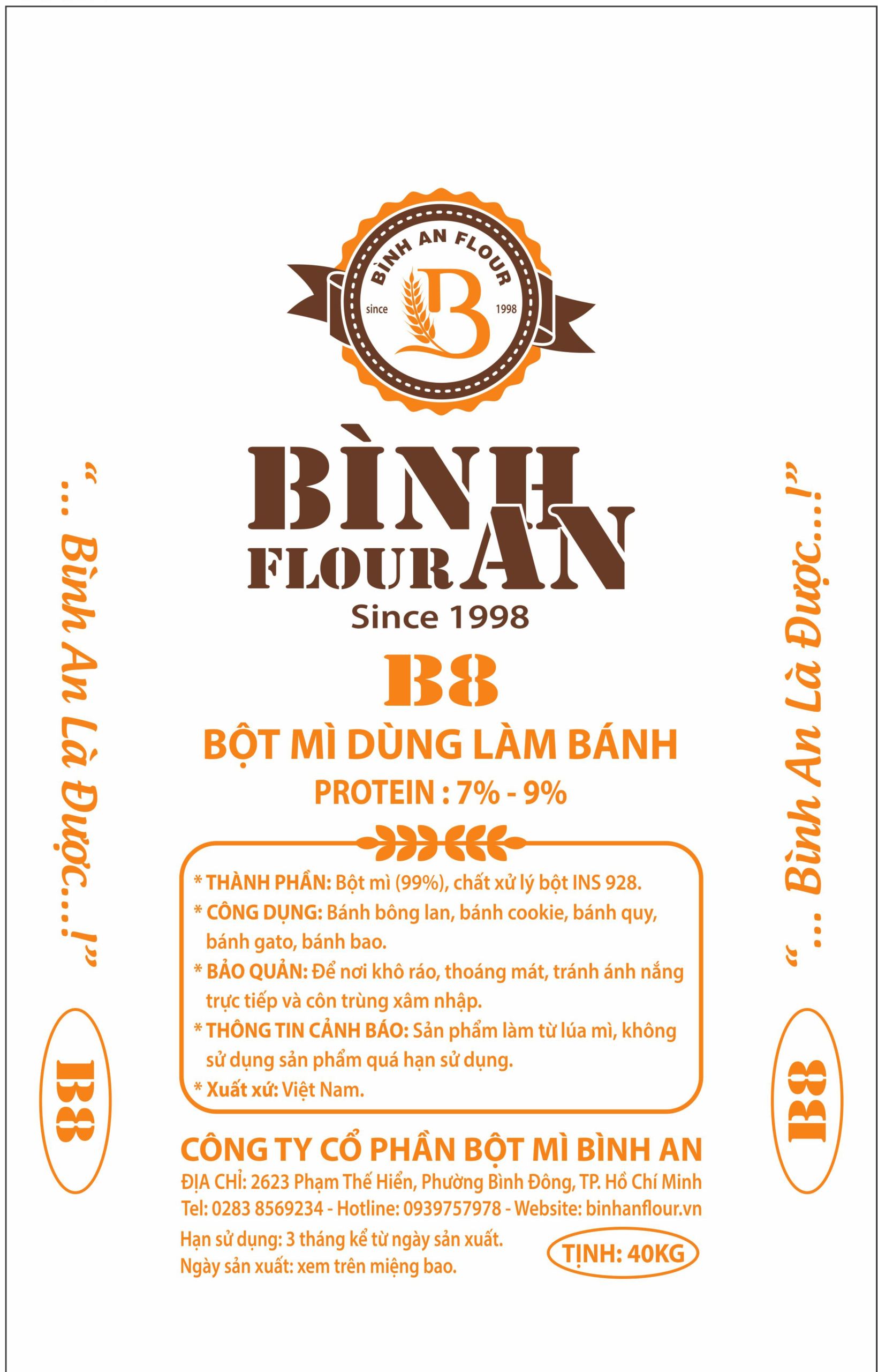 Bộ Nhận Diện Bột Mì Thương Hiệu Mới 3 BM BINH AN B8 40KG 1